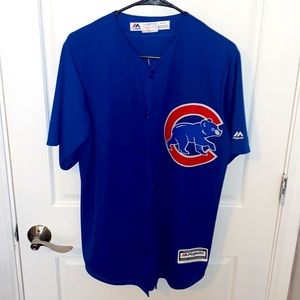 Anthony Rizzo chicago cubs button down jersey #44 cubby blue and red